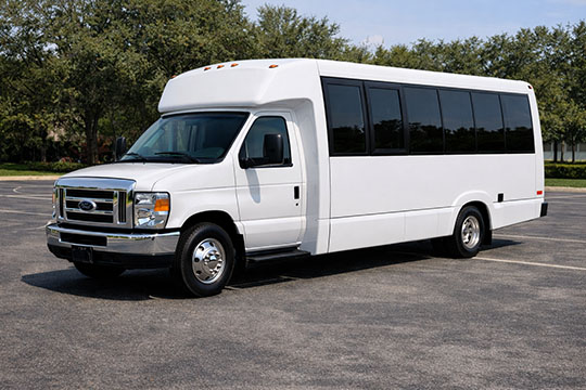 18-passenger minibus available for charter in Palm Springs, CA
